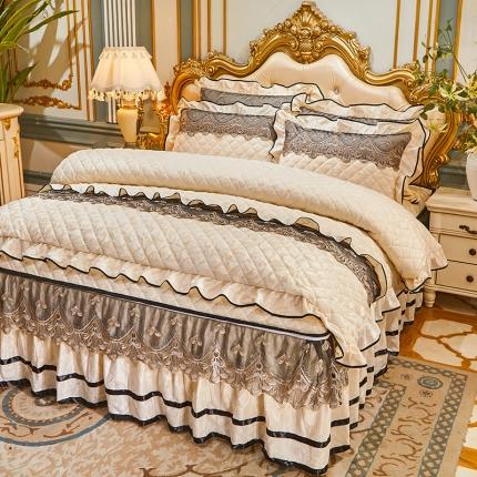 91家纺网 家纺一手货源 找家纺 （总）网红馆 2025新款盛世佳人天鹅绒夹棉单品床裙被套枕套