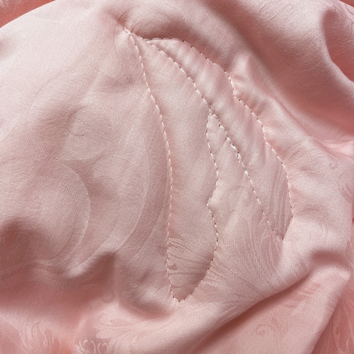 91家纺网 家纺一手货源 找家纺 紫乐家纺2024新款全棉纯棉提花拉链式大豆纤维子母被加厚冬被被子被芯 玉色