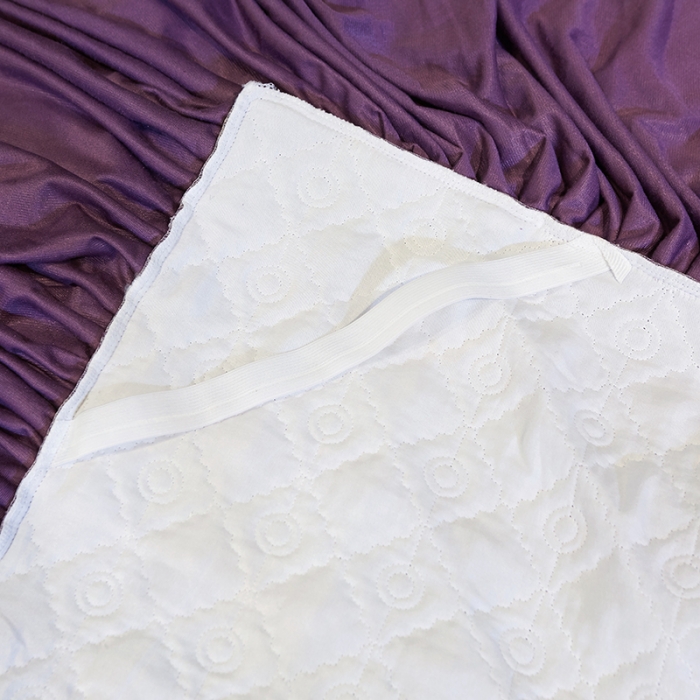 91家纺网 家纺一手货源 找家纺 网红馆 2025新款玲珑时尚水晶绒夹棉单品床裙被套枕套 深紫