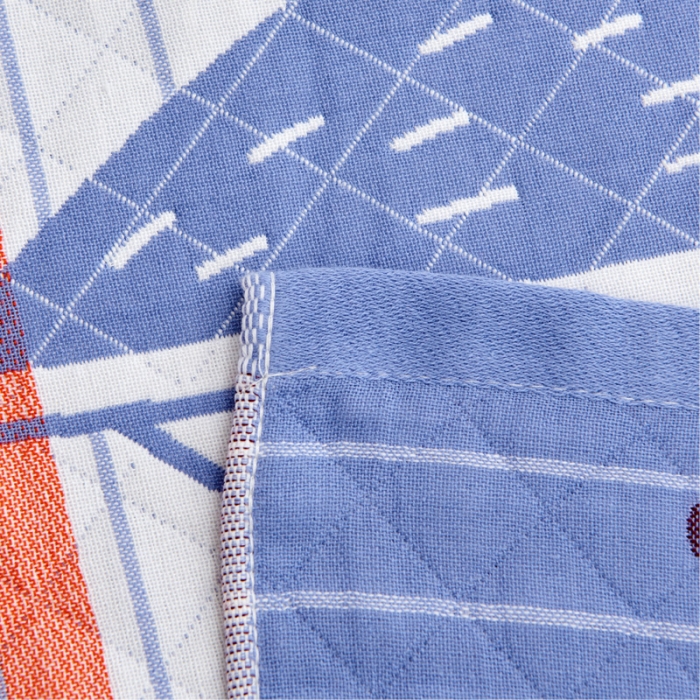 91家纺网 家纺一手货源 找家纺 朴尔2021新款全棉三层纱布定位枕巾52*78cm一对航行兰