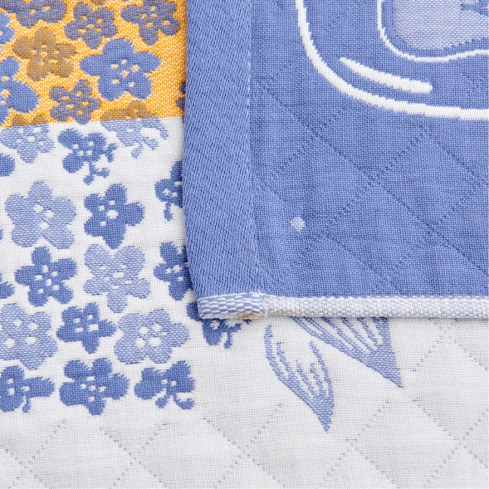 91家纺网 家纺一手货源 找家纺 朴尔2021全棉三层纱布定位枕巾52*78cm一对瓶中花-兰