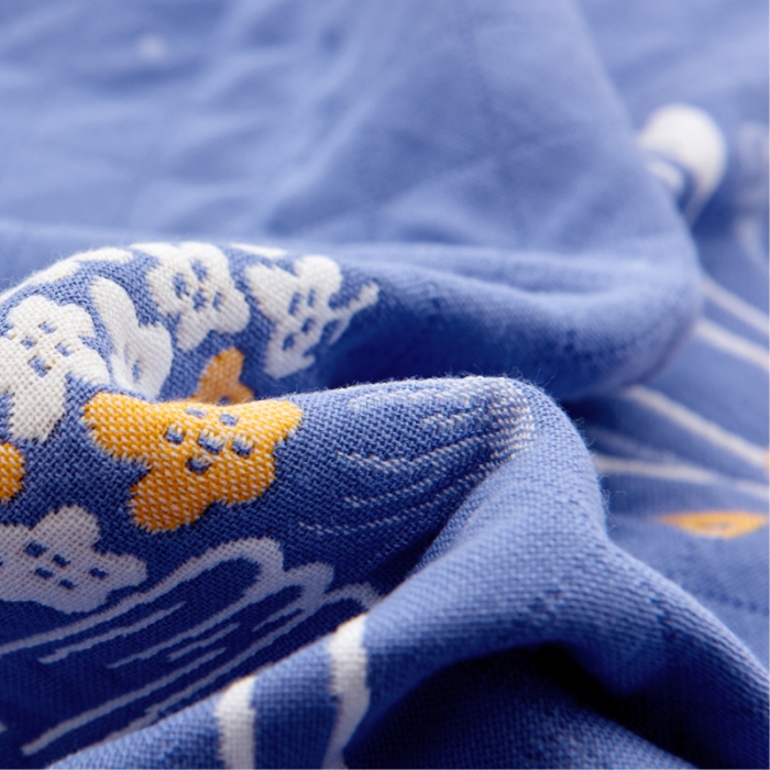 91家纺网 家纺一手货源 找家纺 朴尔2021全棉三层纱布定位枕巾52*78cm一对瓶中花-兰