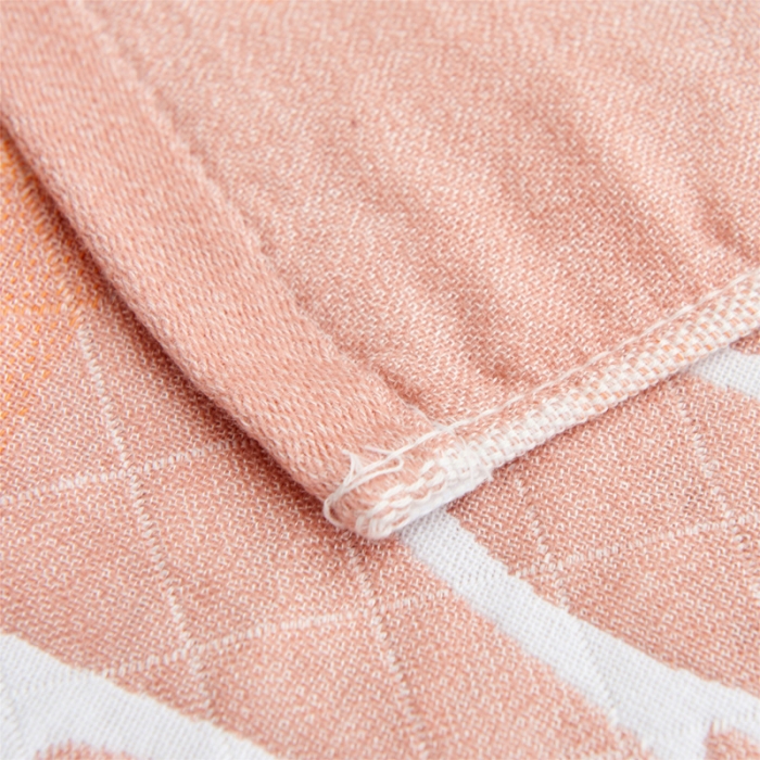 91家纺网 家纺一手货源 找家纺 朴尔2021全棉三层纱布定位枕巾52*78cm一对仙林小鹿粉