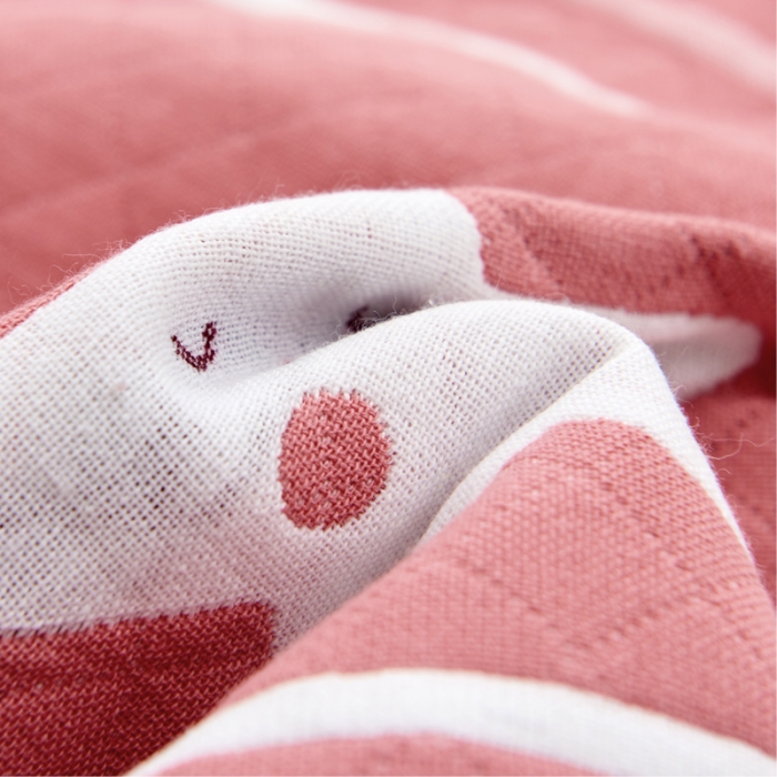 91家纺网 家纺一手货源 找家纺 朴尔2021全棉三层纱布定位枕巾52*78cm一对小星星-粉