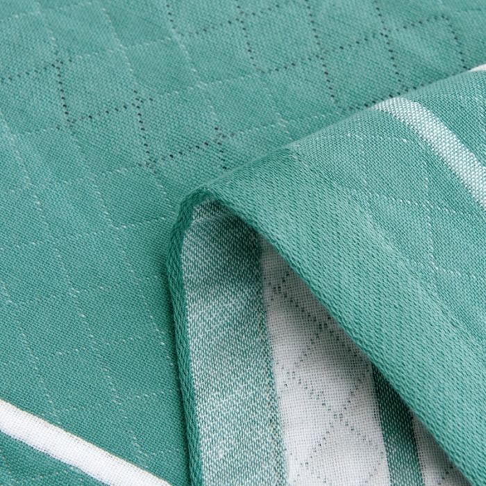 91家纺网 家纺一手货源 找家纺 朴尔2021全棉三层纱布定位枕巾52*78cm一对小星星-绿