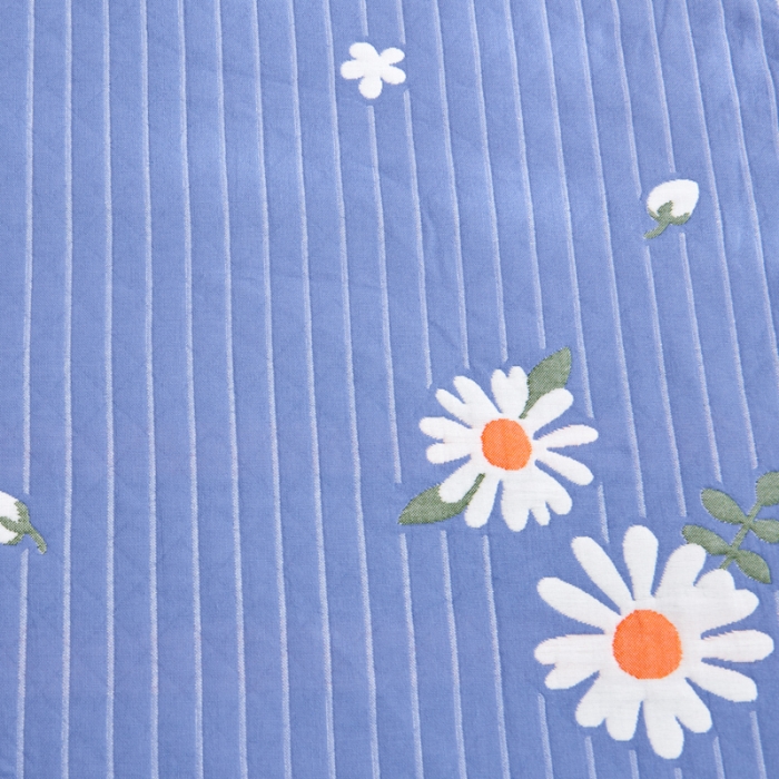 91家纺网 家纺一手货源 找家纺 朴尔2021全棉三层纱布定位枕巾52*78cm一对小野菊-兰