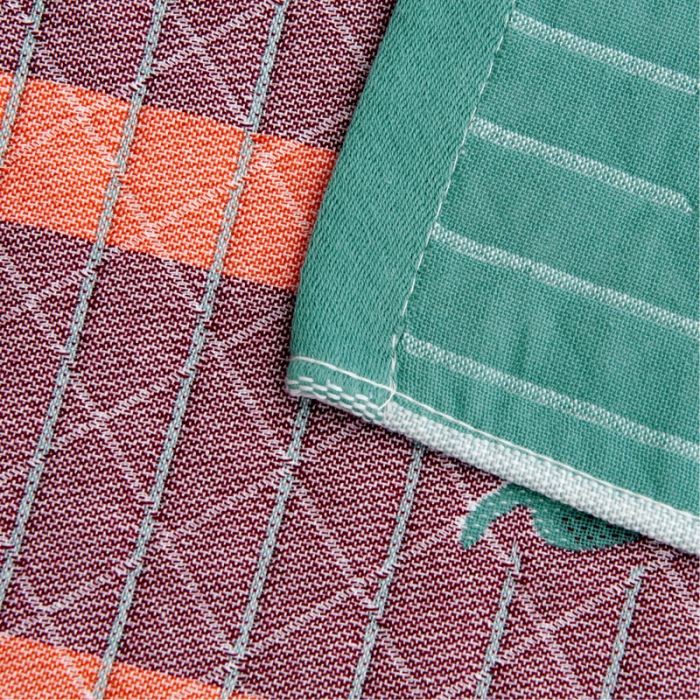 91家纺网 家纺一手货源 找家纺 朴尔2021全棉三层纱布定位枕巾52*78cm一对小野菊-绿