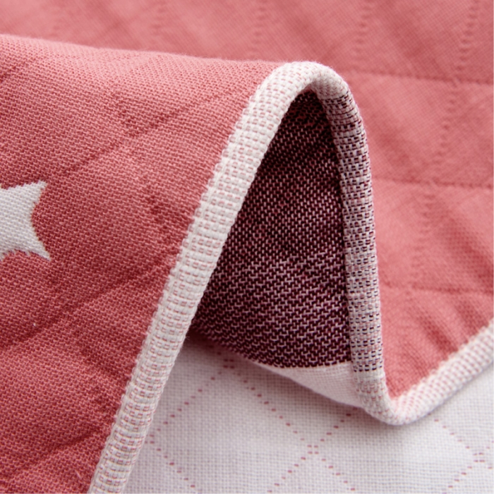 91家纺网 家纺一手货源 找家纺 朴尔2021全棉三层纱布定位枕巾52*78cm一对阳光熊-粉