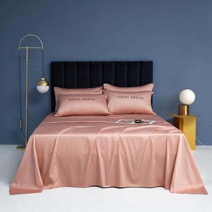 91家纺网 家纺一手货源 找家纺 慕色 2021新款全棉纯色迪卡系列单床单 迪卡-浅豆沙