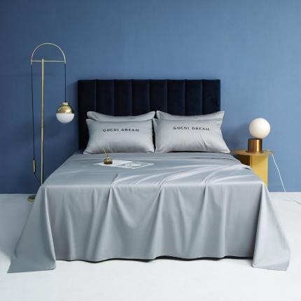 91家纺网 家纺一手货源 找家纺 慕色 2021新款全棉纯色迪卡系列单床单 迪卡-浅灰