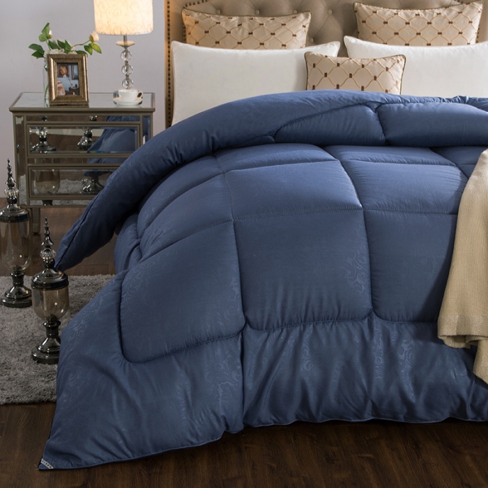 91家纺网 家纺一手货源 找家纺 （总）VIP被业 2021新款简约纯色羽丝绒冬被