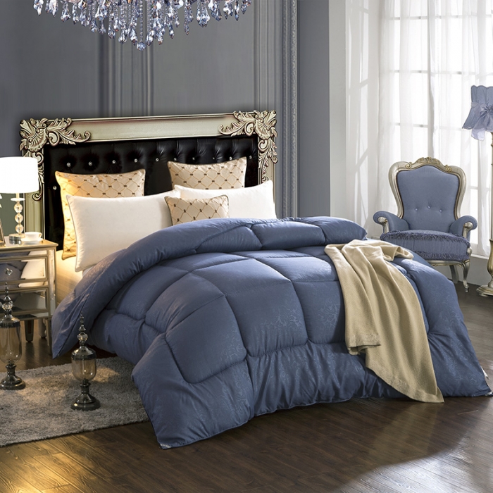 91家纺网 家纺一手货源 找家纺 （总）VIP被业 2021新款简约纯色羽丝绒冬被