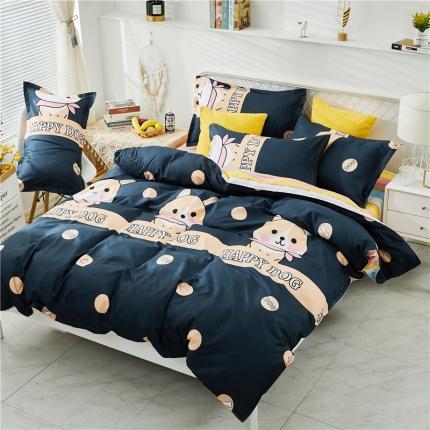 91家纺网 家纺一手货源 找家纺 曼璐2025新85g芦荟棉四件套被套床上用品直播爆款开心萌宠