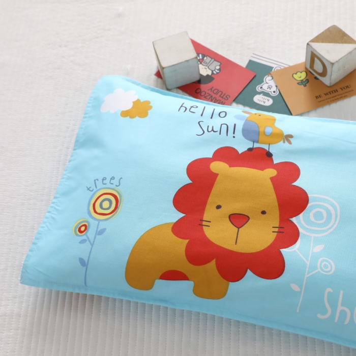 91家纺网 家纺一手货源 找家纺 吉咪兔家纺 2022新款13372纯棉卡通定位枕套 丛林狮子