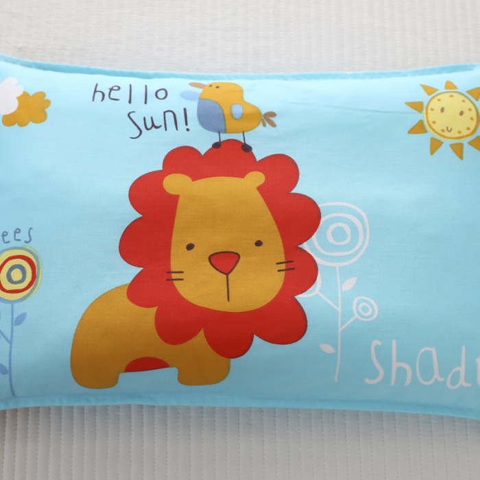 91家纺网 家纺一手货源 找家纺 吉咪兔家纺 2022新款13372纯棉卡通定位枕套 丛林狮子