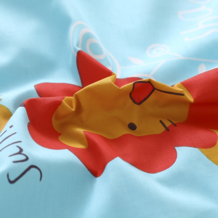 91家纺网 家纺一手货源 找家纺 吉咪兔家纺 2022新款13372纯棉卡通定位枕套 丛林狮子