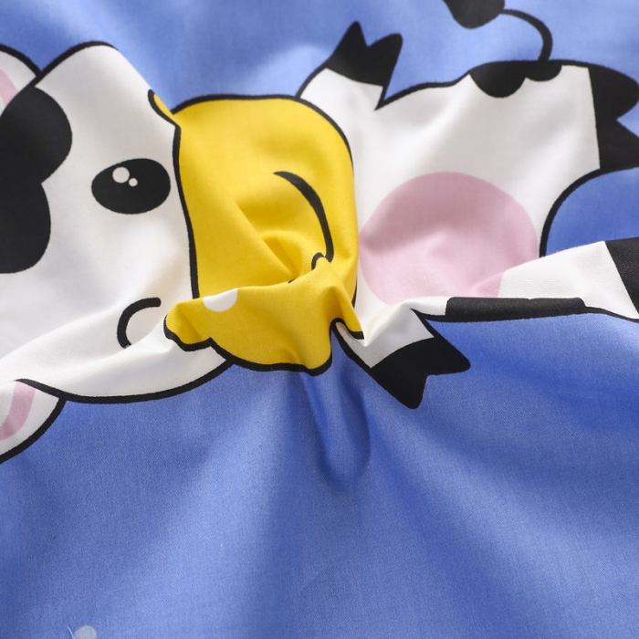 91家纺网 家纺一手货源 找家纺 吉咪兔家纺 2022新款13372纯棉卡通定位枕套 快乐牛牛