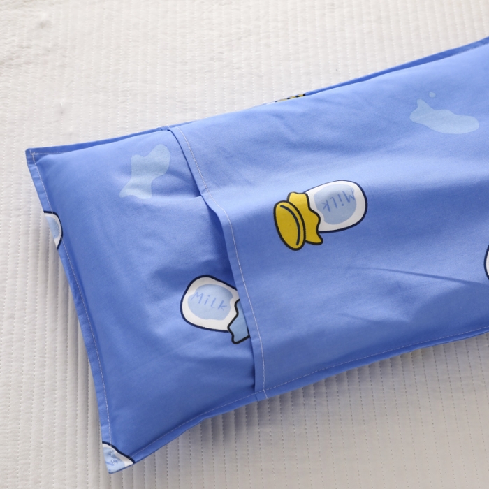 91家纺网 家纺一手货源 找家纺 吉咪兔家纺 2022新款13372纯棉卡通定位枕套 快乐牛牛