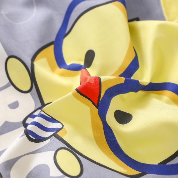 91家纺网 家纺一手货源 找家纺 吉咪兔家纺 2022新款13372纯棉卡通定位枕套 快乐小鸡