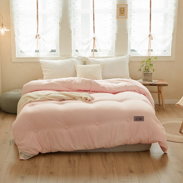 91家纺网 家纺一手货源 找家纺 VIP被业 2021新款云绒棉冬被 玉色