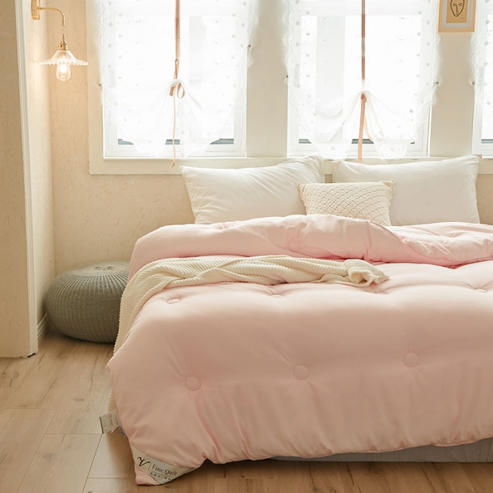 91家纺网 家纺一手货源 找家纺 VIP被业 2021新款云绒棉冬被 玉色