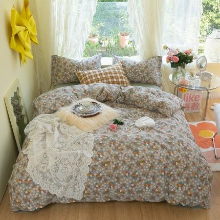 91家纺网 家纺一手货源 找家纺 （总）千朵2021新款水洗棉款四件套