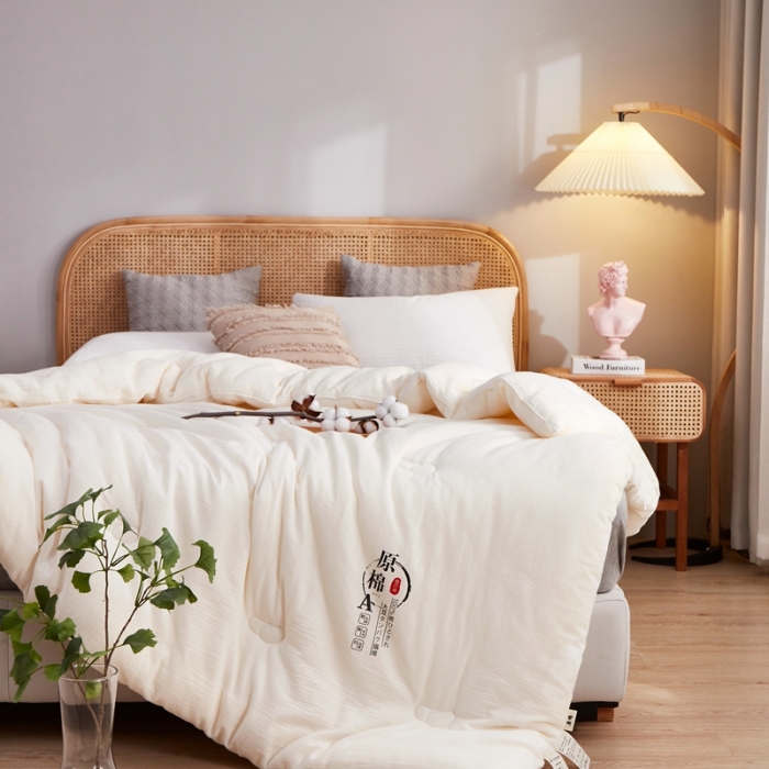 91家纺网 家纺一手货源 找家纺 （总）恒科家纺 2024新款日式生态全棉原棉大豆被