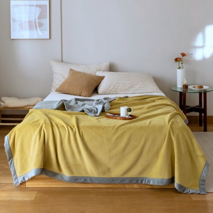 91家纺网 家纺一手货源 找家纺 总）直播爆款 AB牛奶绒复合毯  加厚毛毯