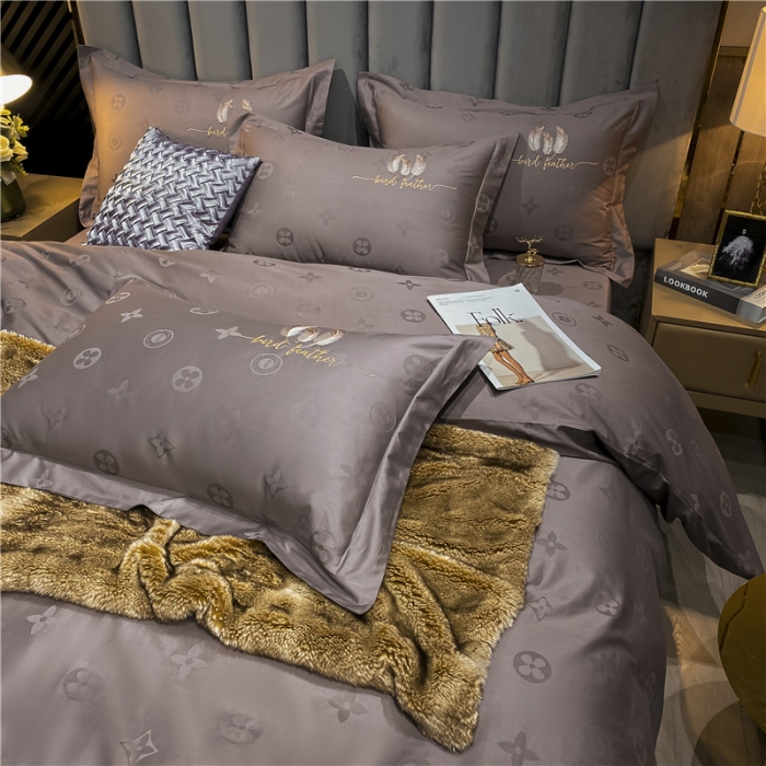 91家纺网 家纺一手货源 找家纺 品乐 2023新款长绒棉提花刺绣单枕套（宽边） 时尚咖