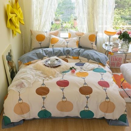 91家纺网 家纺一手货源 找家纺 千朵2021新款13372活性印花款四件套 巴比伦