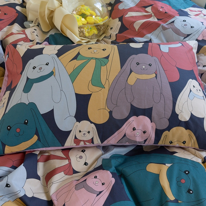 91家纺网 家纺一手货源 找家纺 （总）千朵2021新款13372活性印花款四件套