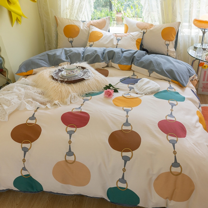 91家纺网 家纺一手货源 找家纺 千朵2021新款13372活性印花款四件套 巴比伦