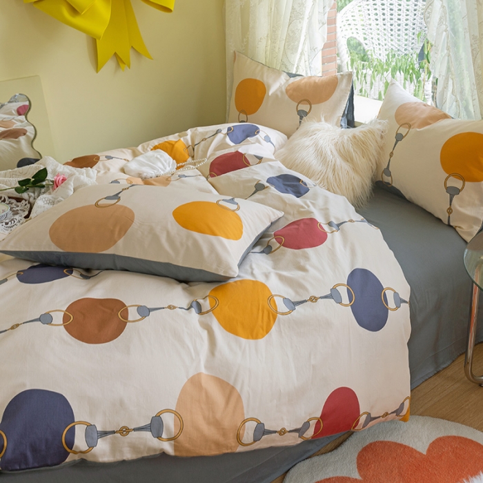 91家纺网 家纺一手货源 找家纺 千朵2021新款13372活性印花款四件套 巴比伦