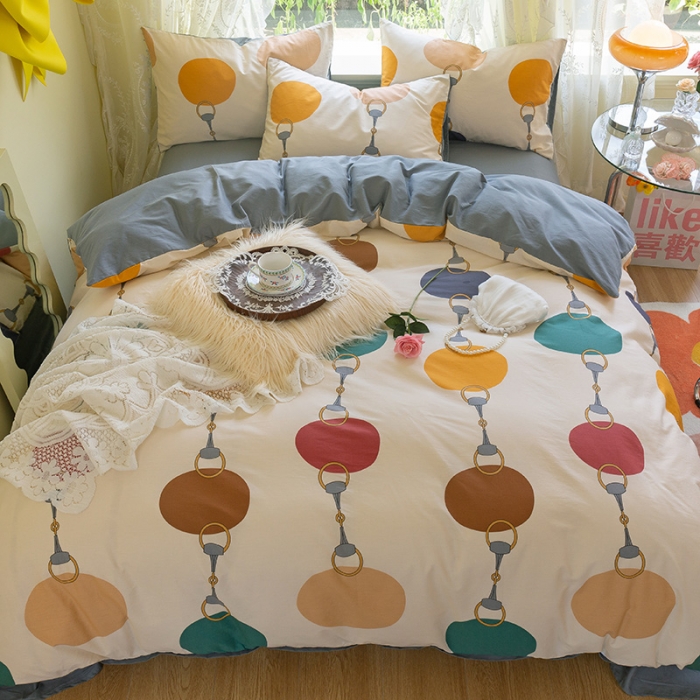 91家纺网 家纺一手货源 找家纺 千朵2021新款13372活性印花款四件套 巴比伦