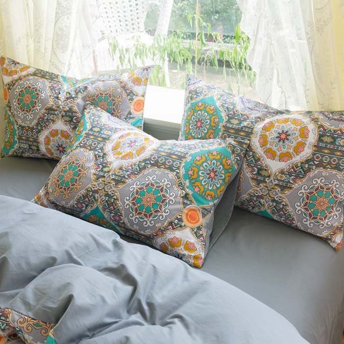 91家纺网 家纺一手货源 找家纺 千朵2021新款13372活性印花款四件套 狄更斯