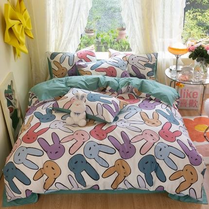 千朵2021新款13372活性印花款四件套 可爱多