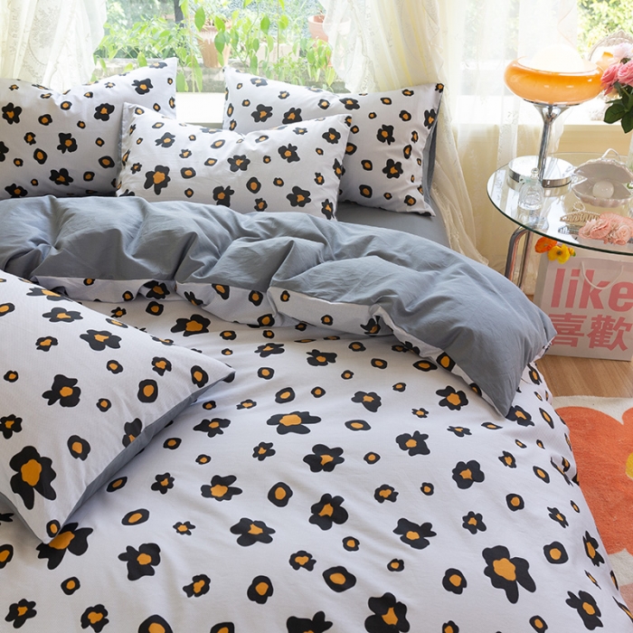 91家纺网 家纺一手货源 找家纺 千朵2021新款13372活性印花款四件套 暖暖