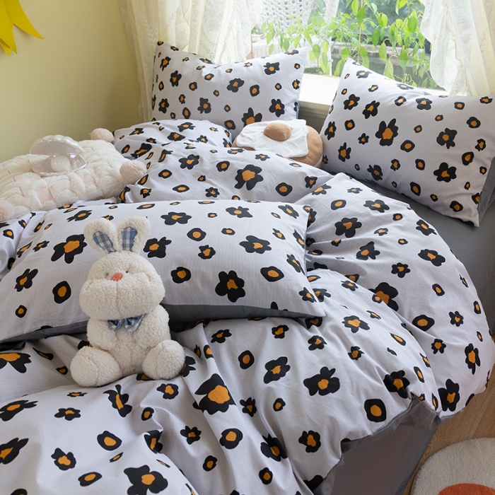 91家纺网 家纺一手货源 找家纺 千朵2021新款13372活性印花款四件套 暖暖