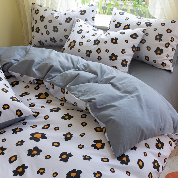 91家纺网 家纺一手货源 找家纺 千朵2021新款13372活性印花款四件套 暖暖