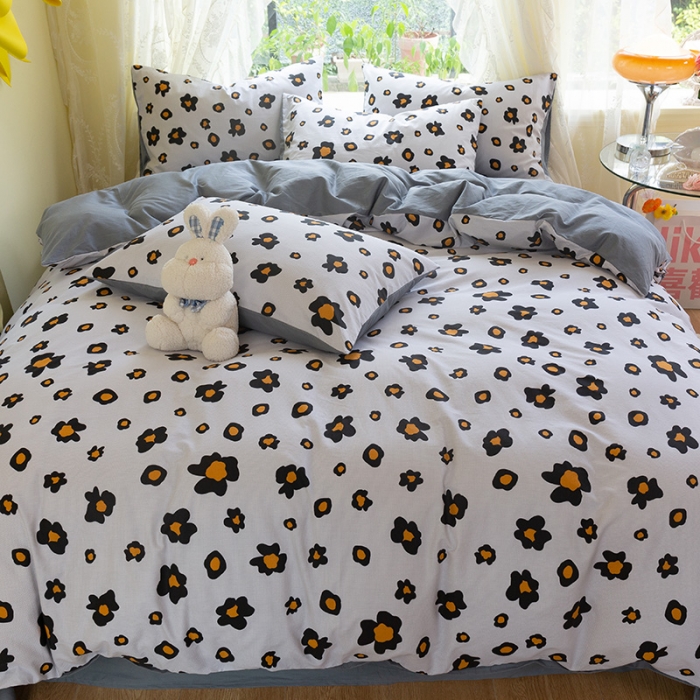 91家纺网 家纺一手货源 找家纺 千朵2021新款13372活性印花款四件套 暖暖