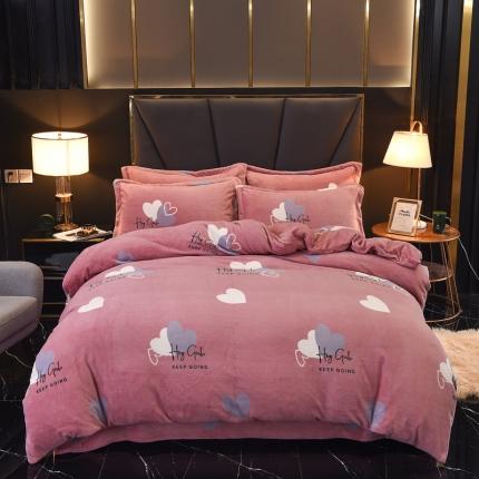 91家纺网 家纺一手货源 找家纺 （总）锦罗绣 2021新款牛奶绒印花四件套