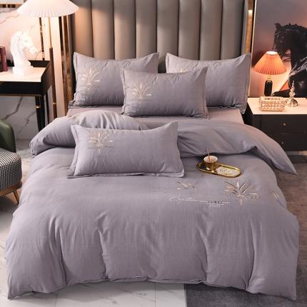 91家纺网 家纺一手货源 找家纺 （总）百花王2022新款全棉绣花四件套