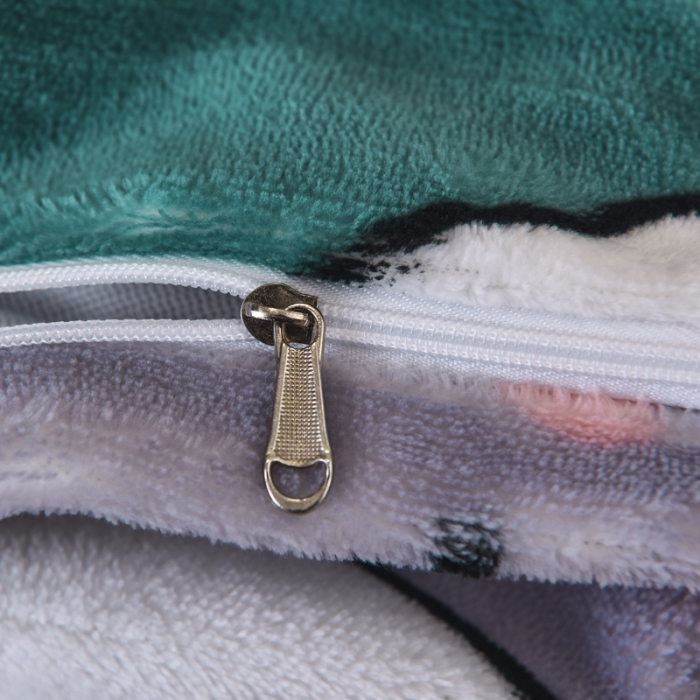 91家纺网 家纺一手货源 找家纺 锦罗绣 2021新款牛奶绒印花四件套 大白