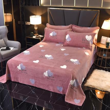 91家纺网 家纺一手货源 找家纺 （总）锦罗绣 2021新款牛奶绒印花单品床单