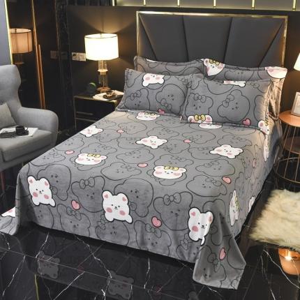 91家纺网 家纺一手货源 找家纺 （总）锦罗绣 2021新款牛奶绒印花单品床单