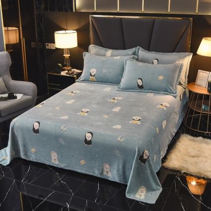 91家纺网 家纺一手货源 找家纺 （总）锦罗绣 2021新款牛奶绒印花单品床单