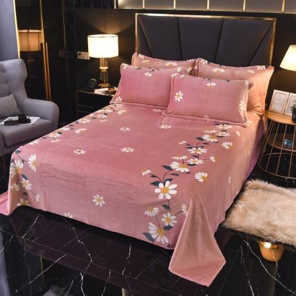 91家纺网 家纺一手货源 找家纺 （总）锦罗绣 2021新款牛奶绒印花单品床单