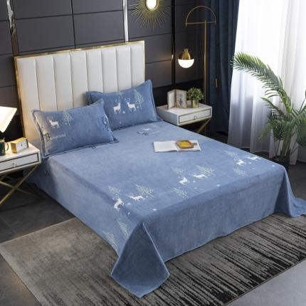 91家纺网 家纺一手货源 找家纺 （总）锦罗绣 2021新款牛奶绒印花单品床单