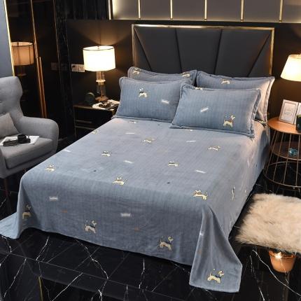 锦罗绣 2021新款牛奶绒印花单品床单 史努比