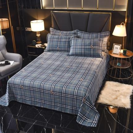 锦罗绣 2021新款牛奶绒印花单品床单 条格